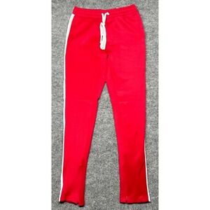 Rue21 Track Pants Mens S Red White Running Stripe Drawstring Elastic Jogger New